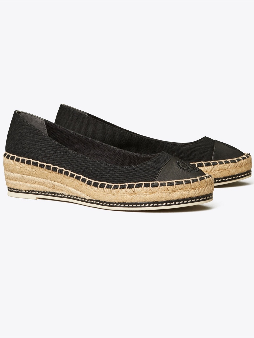 TORY BURCH COLOR-BLOCK ESPADRILLE WEDGE SIZE 8.5 LIKE NEW